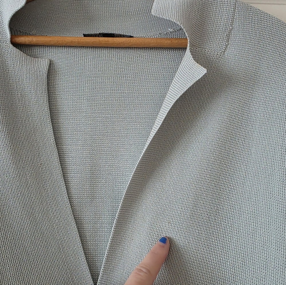 Eileen Fisher Silk Blend Cardigan Womens M Light Sea Green Preppy Coastal - Picture 5 of 12